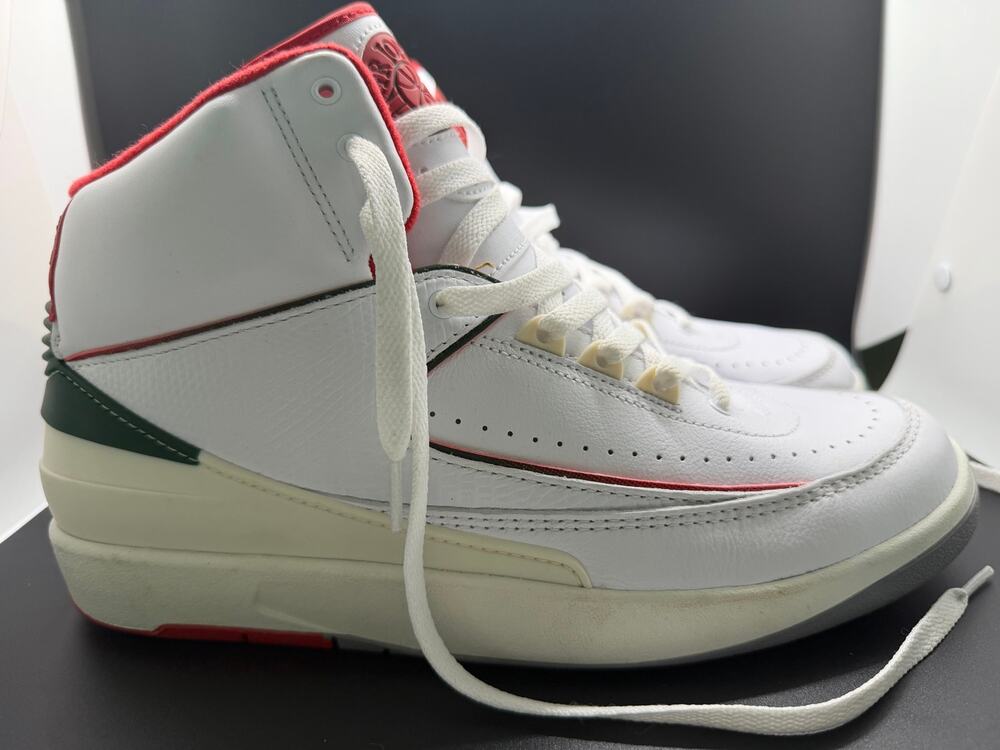 Nike Air Jordan 2 Retro Italy Origins White Fire Red Fir Sail DR8884-101 Men's